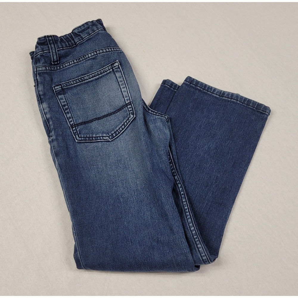 Cat & Jack Boy's Size 12 Medium-Wash Straight Blue Denim Jeans Adjustable Waist